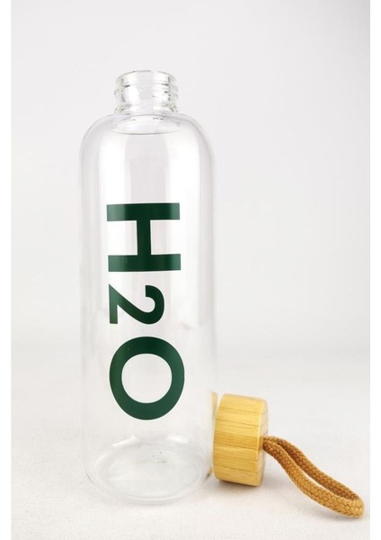 H2O Bambu Kapaklı Cam Matara 1000 ml - H2O75372 - C1-1-18