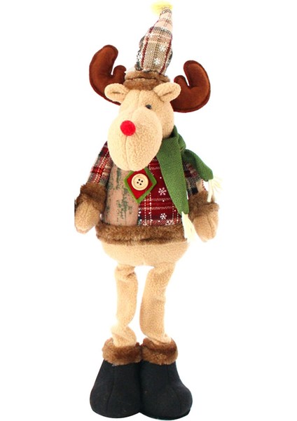 Ayakta Noel Ren Geyiği, Geri Çekilebilir Ayaklı Ren Geyiği Dolması Peluş (Yurt Dışından)