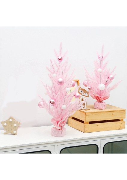 Mini Noel Ağacı, Yapay Küçük Masa Üstü Pembe Noel Ağacı B (Yurt Dışından) modelleri