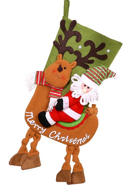 Noel Çorapları Noel Baba Elk Çorabı Xams Ağaç Süsleri (Yurt Dışından)