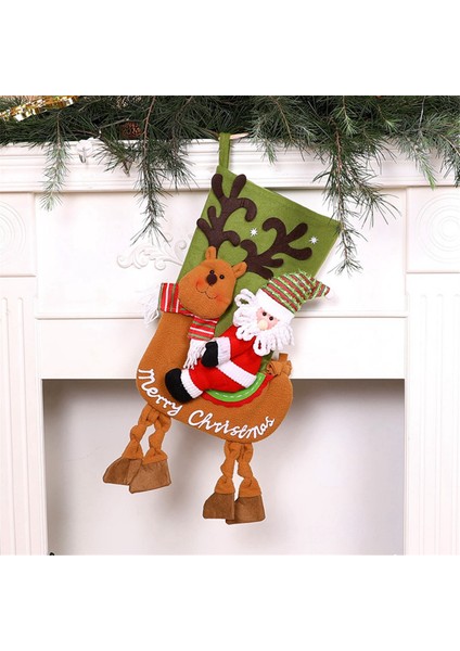 Noel Çorapları Noel Baba Elk Çorabı Xams Ağaç Süsleri (Yurt Dışından)