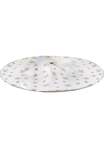 90CM Noel Ağaçları Etek Suni Kürk Halı Kar Tanesi Beyaz Peluş Mat (Yurt Dışından)