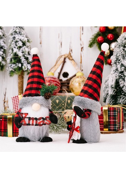 El Yapımı Noel Isveç Iskandinav Heykelcik Nordic Gnomes Peluş (Yurt Dışından)
