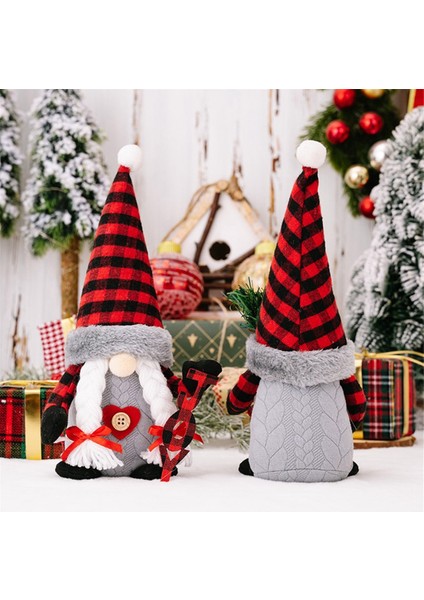 El Yapımı Noel Isveç Iskandinav Heykelcik Nordic Gnomes Peluş (Yurt Dışından)