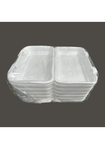 Dağyüce 36/d Tek Kullanımlık Köpük Iskender Kapaklı Kase Kutu - 23.5X15 Cm. - 20 Adetlik 3 Paket