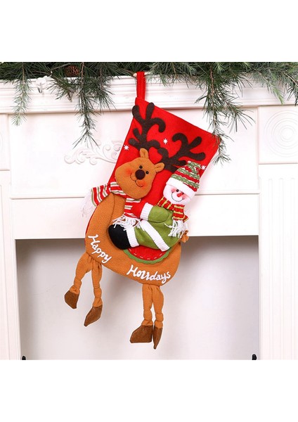 Noel Çorapları Noel Baba Elk Çorabı Xams Ağaç Süsleri (Yurt Dışından)