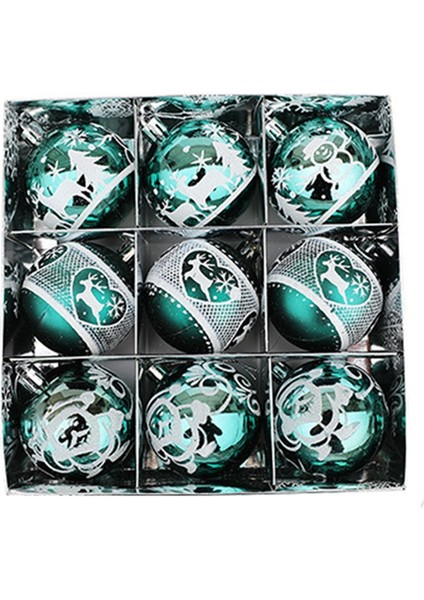 Adet Noel Topları Noel Ağacı Dekoru Ev Için Asılı (Yeşil) (Yurt Dışından)