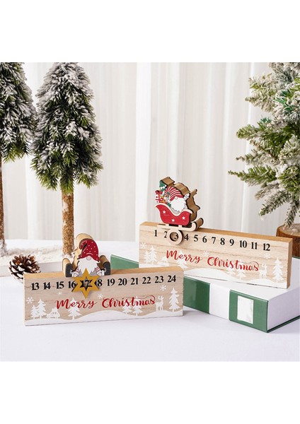 Noel Geri Sayım Takvimi Ahşap Noel Tatili Ahşap Advent Takvimi (Yurt Dışından)