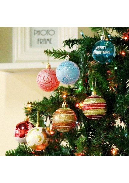 Noel Boyalı Top Seti Noel Ağacı Kolye Ev Noel Dekoru C (Yurt Dışından) modelleri