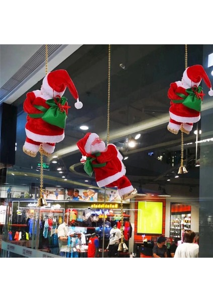 Noel Baba Windows Asılı Süsleme Için Halat Dekorasyonuna Tırmanıyor (Yurt Dışından) modelleri