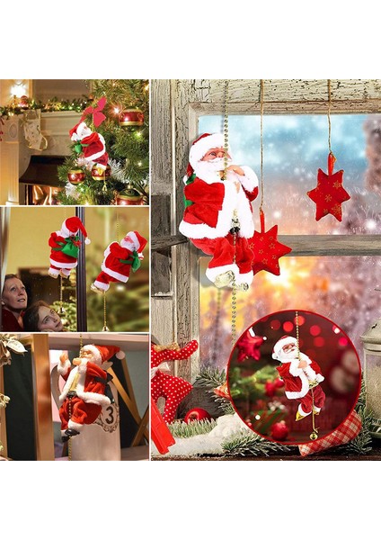 Noel Baba Windows Asılı Süsleme Için Halat Dekorasyonuna Tırmanıyor (Yurt Dışından) fırsatları