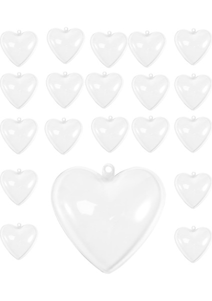 20PCS Kalp Şekli Topları Plastik Şeffaf Noel Dekoru 2021 Ev(C) (Yurt Dışından) fiyatları
