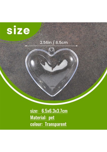 20PCS Kalp Şekli Topları Plastik Şeffaf Noel Dekoru 2021 Ev(C) (Yurt Dışından) modelleri