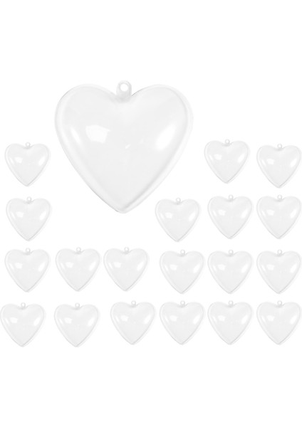 20PCS Kalp Şekli Topları Plastik Şeffaf Noel Dekoru 2021 Ev(C) (Yurt Dışından) indirimleri