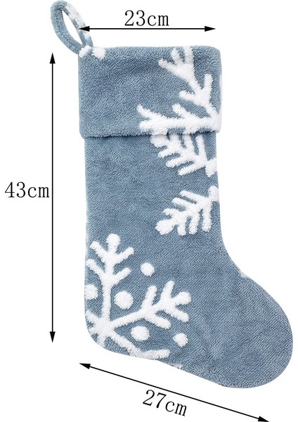 Ev Dekorasyonu Için Noel Çorabı Kar Tanesi Desenli Şeker Çorap (Yurt Dışından)
