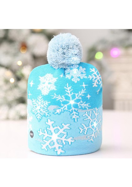 Moda LED Parlayan Noel Şapka Renkli Noel Örme Şapka D (Yurt Dışından) indirimleri
