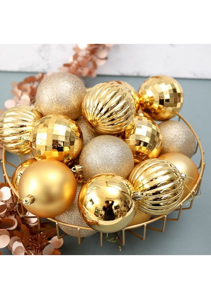 34 Adet Yılbaşı Ağacı Top Setleri 6cm Noel Süslemeleri (Altın) (Yurt Dışından) modelleri