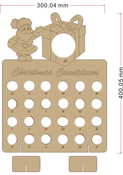 Noel Ağacı Elk Parti Dekorasyonu Için Noel Takvimi Ahşap B (Yurt Dışından) fiyatları