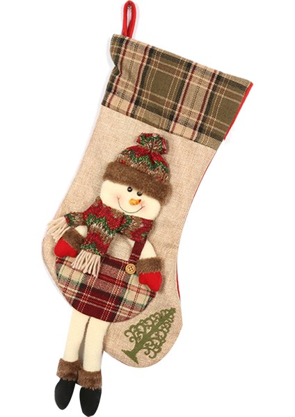 Noel Çorap Süslemeleri Çorap Kolye Şeker Çanta Kardan Adam (Yurt Dışından)