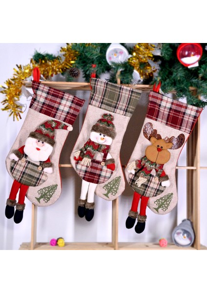 Noel Çorap Süslemeleri Çorap Kolye Şeker Çanta Kardan Adam (Yurt Dışından) modelleri