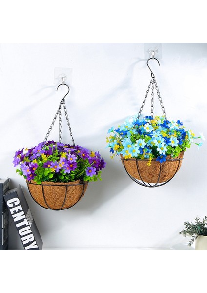 Çim Dekoru Için Sepette Yapay Asılı Çiçekler Iç Mekan-Mavi (Yurt Dışından) fiyatları