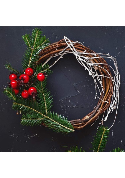 Dıy Noel Zanaat Düğün Dekorları Için 2 Adet 14 Inç Asma Çelenkler (Yurt Dışından)