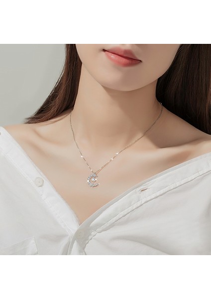 Yıldız Ay S925 Gümüş Bayan Kolye (Yurt Dışından) fiyatları
