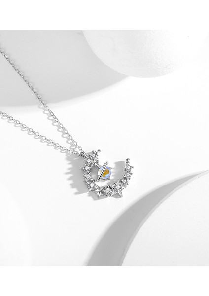 Yıldız Ay S925 Gümüş Bayan Kolye (Yurt Dışından) indirimleri