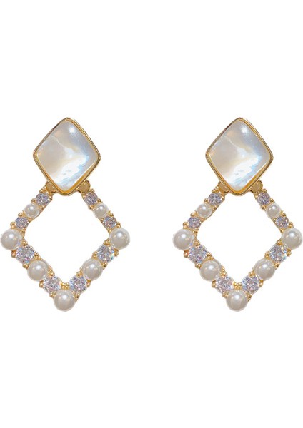 Narin Geometrik Pırlanta Küpeler, Sedef Moda Mizaç Küpeleri (Yurt Dışından) fiyatları