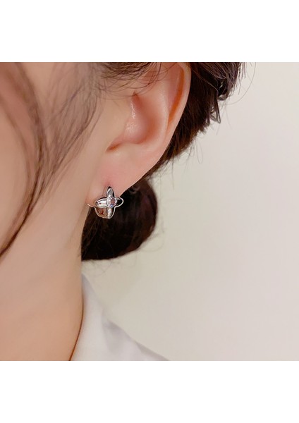 Küçük Moda Temperament Basit Çiçek Zirkonya Küpeler (Yurt Dışından) modelleri