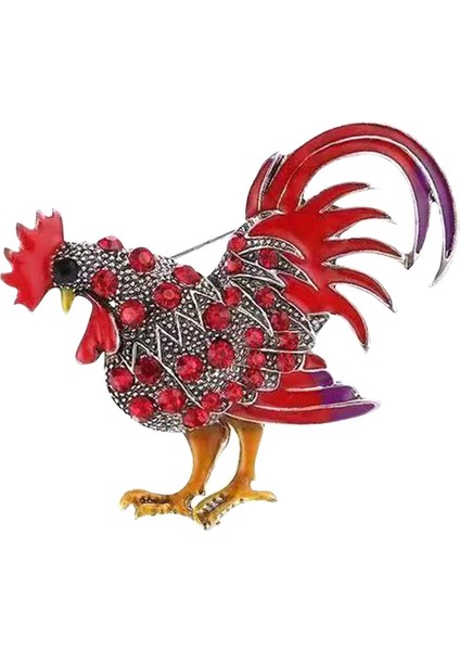 Tavuk Broş Pin Kadınlar Için Moda Takım Korsaj Kırmızı (Yurt Dışından) fiyatları