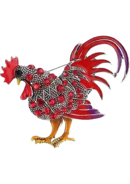 Tavuk Broş Pin Kadınlar Için Moda Takım Korsaj Kırmızı (Yurt Dışından) modelleri