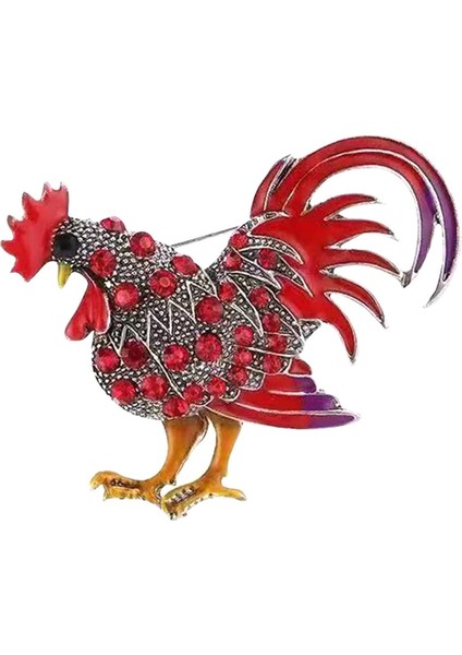 Tavuk Broş Pin Kadınlar Için Moda Takım Korsaj Kırmızı (Yurt Dışından) indirimleri