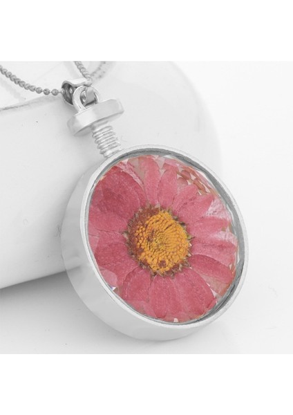 Yuvarlak Cam Gün Sıcak Papatya Kurutulmuş Çiçek Eau De Parfum Kolye (Yurt Dışından) modelleri