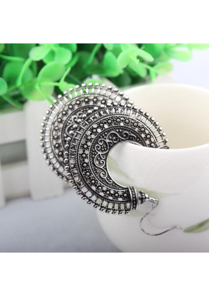 Popüler Retro Vintage Hollow Yarı Çember Küpe Takı (Yurt Dışından)