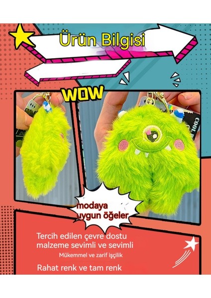 Tek Gözlü Küçük Canavar Peluş Anahtarlık Bebek (Yurt Dışından) fiyatları