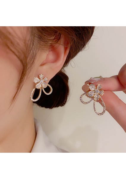 Narin Zirkonya Çiçek Küpeler, Mizaç Moda Niş Tasarım Küpeler (Yurt Dışından) modelleri