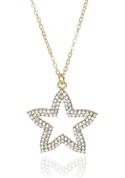 Kolye Pentagram Köprücük Kemiği Zinciri (Yurt Dışından)