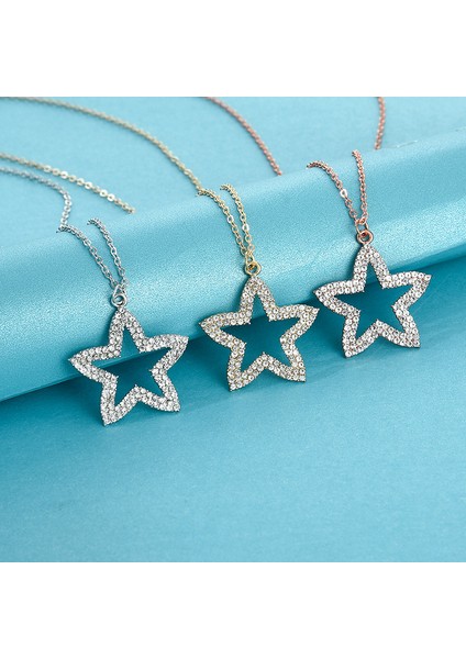 Kolye Pentagram Köprücük Kemiği Zinciri (Yurt Dışından)