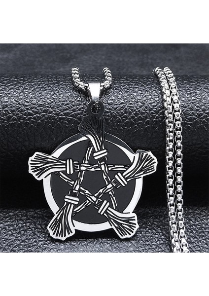 Daire Kolye Pentagram Süpürge Atlama Zinciri (Yurt Dışından) fiyatları