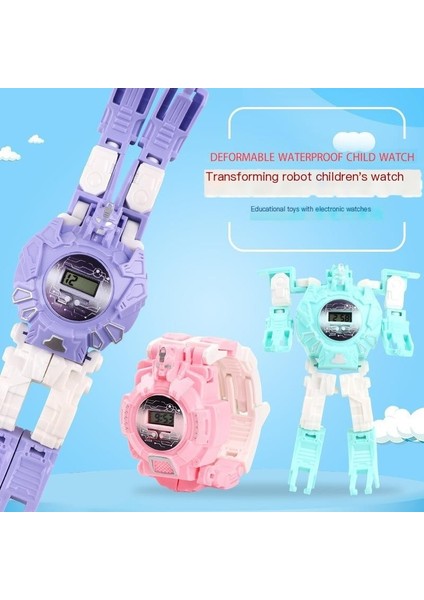 Dönüşen Robot Çocuk Saati-Mavi (Yurt Dışından) fiyatları