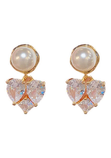 Premium Zirkonya Kalp Küpeler, Şık Küpeler (Yurt Dışından) fiyatları