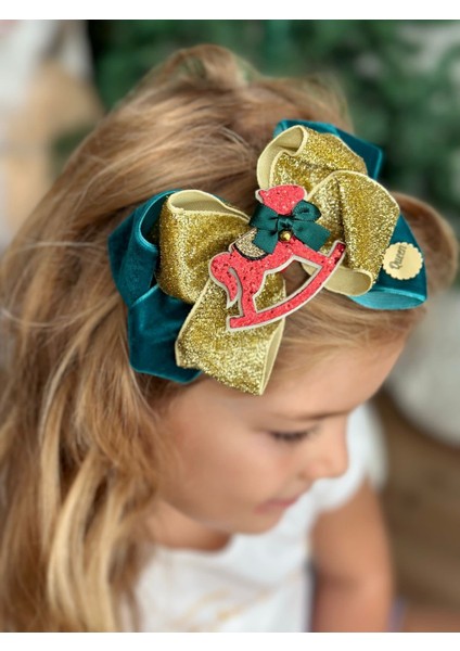 Yılbaşı Özel Tasarım Lüks Simli Sallanan At Atlıkarınca Süslü Kadife Kadın Çocuk Tacı Parti Taç modelleri