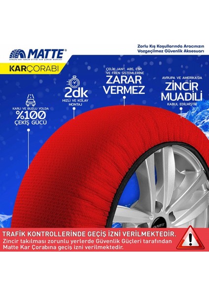 195/50 R16 Lastik Için Kar Çorabı