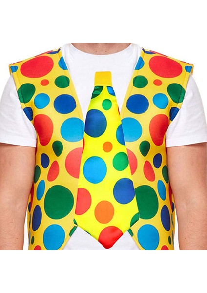 Paket Palyaço Kostüm Seti Cadılar Bayramı Cosplay Için Palyaço Peruk Burun Yelek (Yurt Dışından) modelleri
