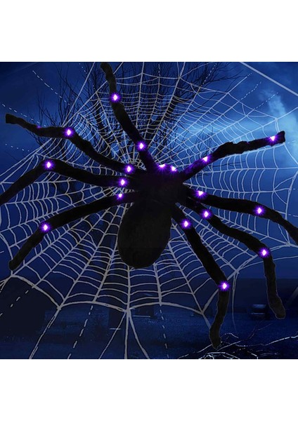 Cadılar Bayramı Örümcek Dekoru, Mor LED Işıklı, Cadılar Bayramı Için 90CM (Yurt Dışından) indirimleri