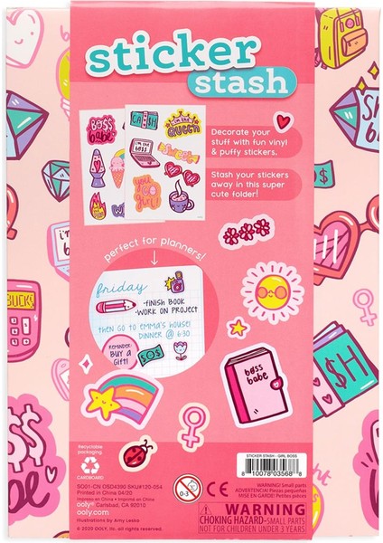 Ooly Sticker Stash Çıkartma Seti - Girl Boss