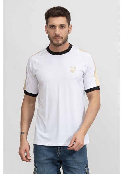 Erkek Pamuklu Regular Fit Kısa Kollu Beyaz T-Shirt 3Lpt40 Pjeyz-1100
