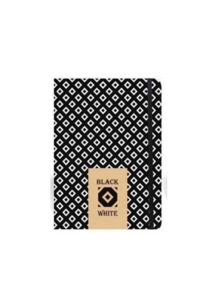 14 x 20 cm Sert Kapak Lastikli Siyah Defter 100 Yaprak 90 gr