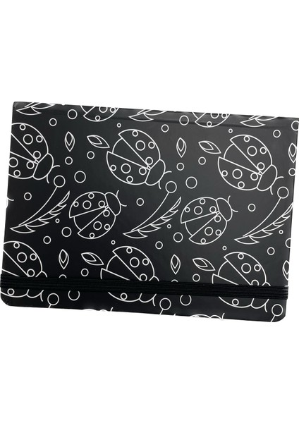 14 x 20 cm Sert Kapak Lastikli Siyah Defter 100 Yaprak 90 gr